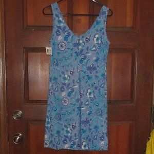 Blue Floral Midi Sun Dress G.A.S. CO. Medium